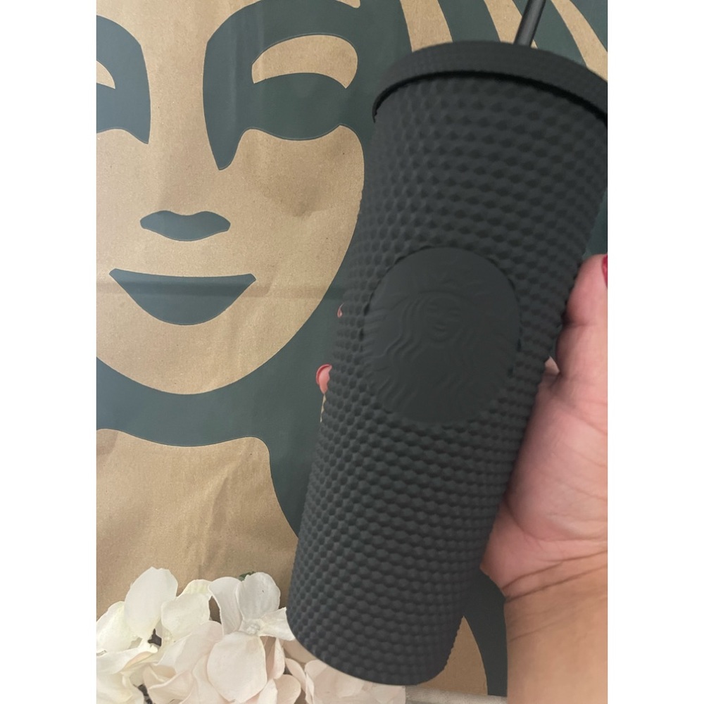 Black Studded Starbucks Cup